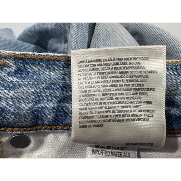 Agolde Jeans Womens Riley Straight Leg High Rise Blue Denim Button Fly Sz 23 - Picture 9 of 13